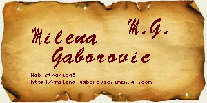 Milena Gaborović vizit kartica